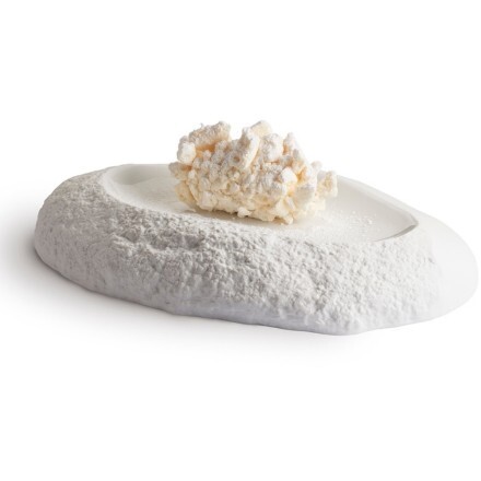 Vanille ijs met meringue en yopol