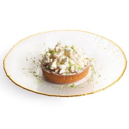 Bordalou met meringue crunch
