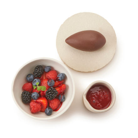 Chocolademousse met rood fruit