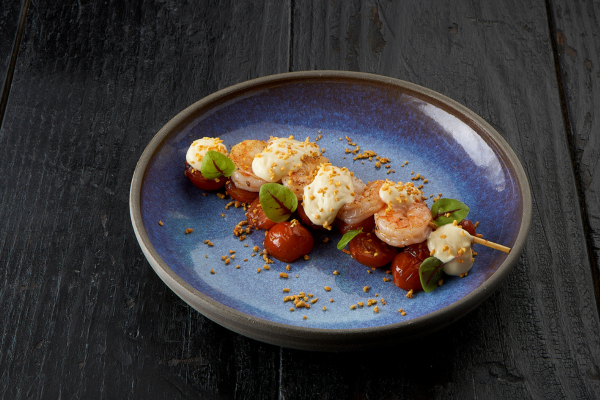 Scampi's met Sauce-Espuma Mousseline