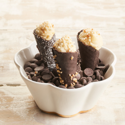 Petit Cornet met gezouten karamel