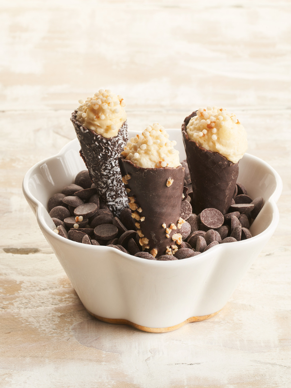 Petit Cornet met gezouten karamel