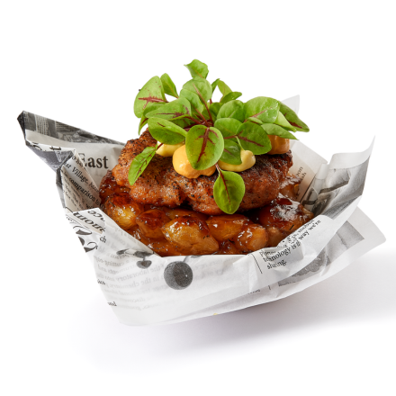 Tarte Tatin Zilveruitjes & Tijm met hamburger