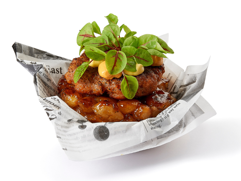 Tarte Tatin Zilveruitjes & Tijm met hamburger