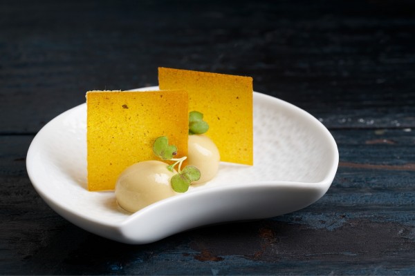 Sferische olijf met Vegetable Sheet Carrot