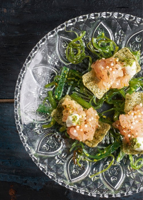 Tasty-Bites Seaweed & Nori met tonijntartaar en wakame