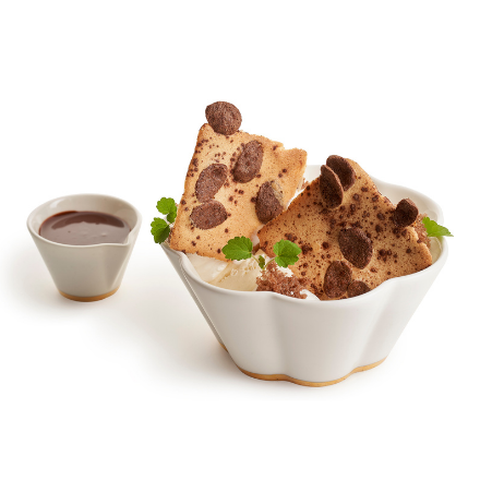 Dame Blanche met Carré Mokka Chocoflakes