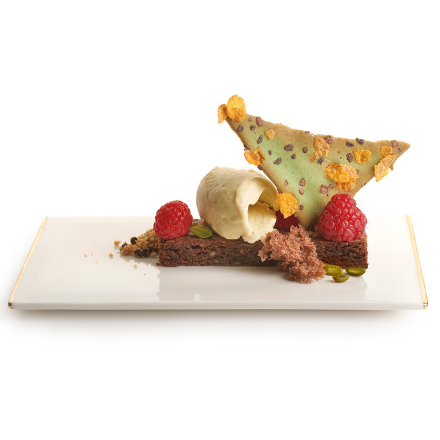 Brownie met Trinité Pistache Cornflakes