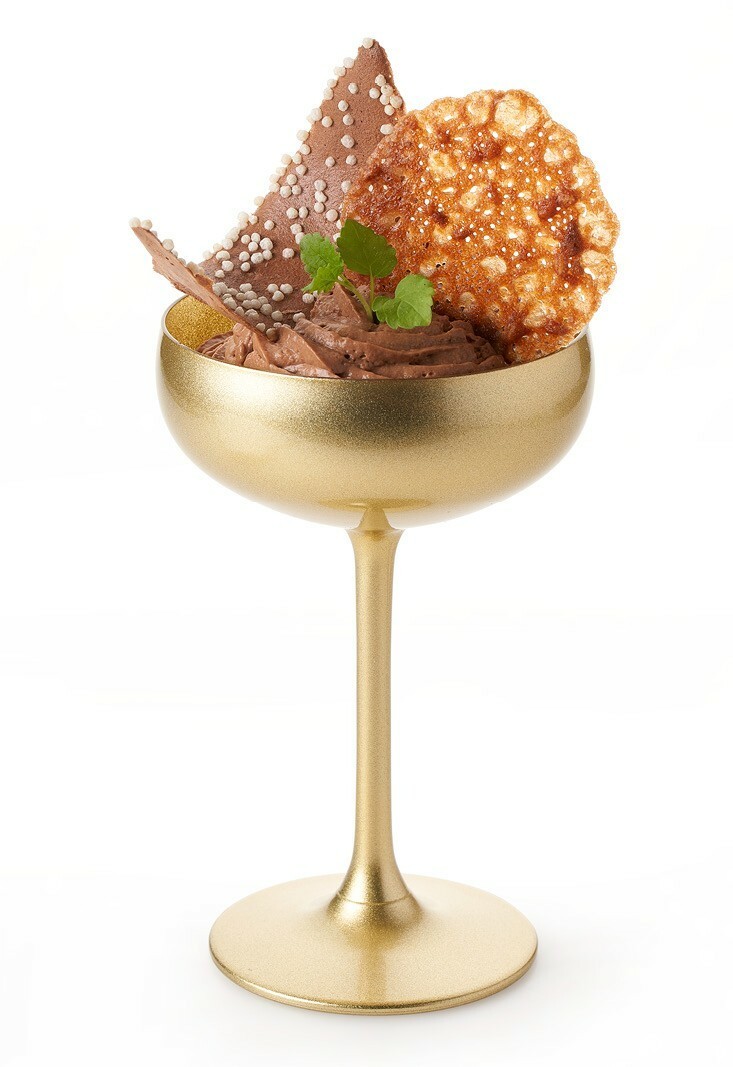 Chocolademousse met Kletskoppen en Chocolade Crispy