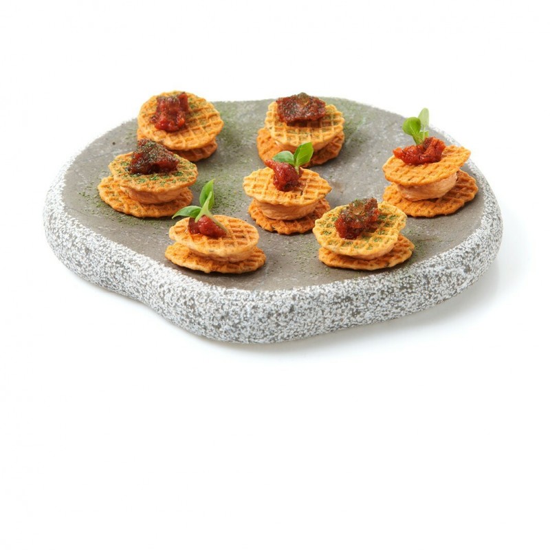 Apertiefhapje met Mini Gaufrettes Chorizo Mozzarella