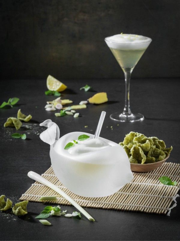 Alcoholvrije cocktail Ginger Ale met Cocktail-Foam Ginger & Lemongrass