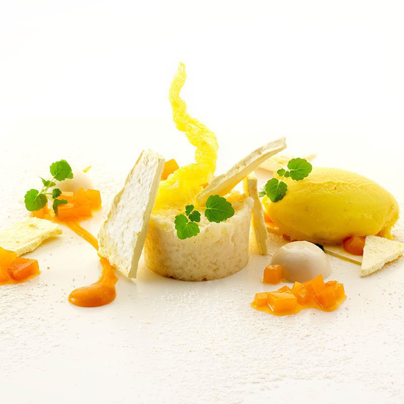 Rijstpap met kroepoek saffraan